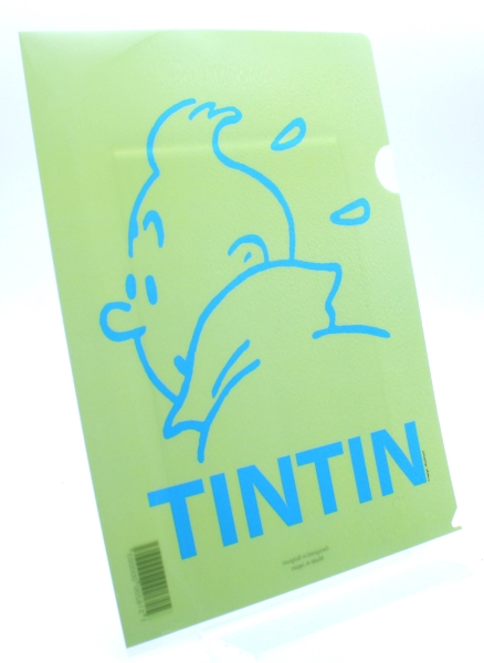 Tim und Struppi Dokumentenhülle DIN-A4 Format, Motiv "TIM Silhouette", grüner Hintergrund von Moulinsart